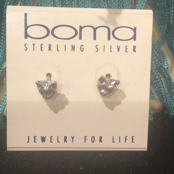 Boma Girls or for Ladies sterling silver stud earrings - Picture 1 of 1